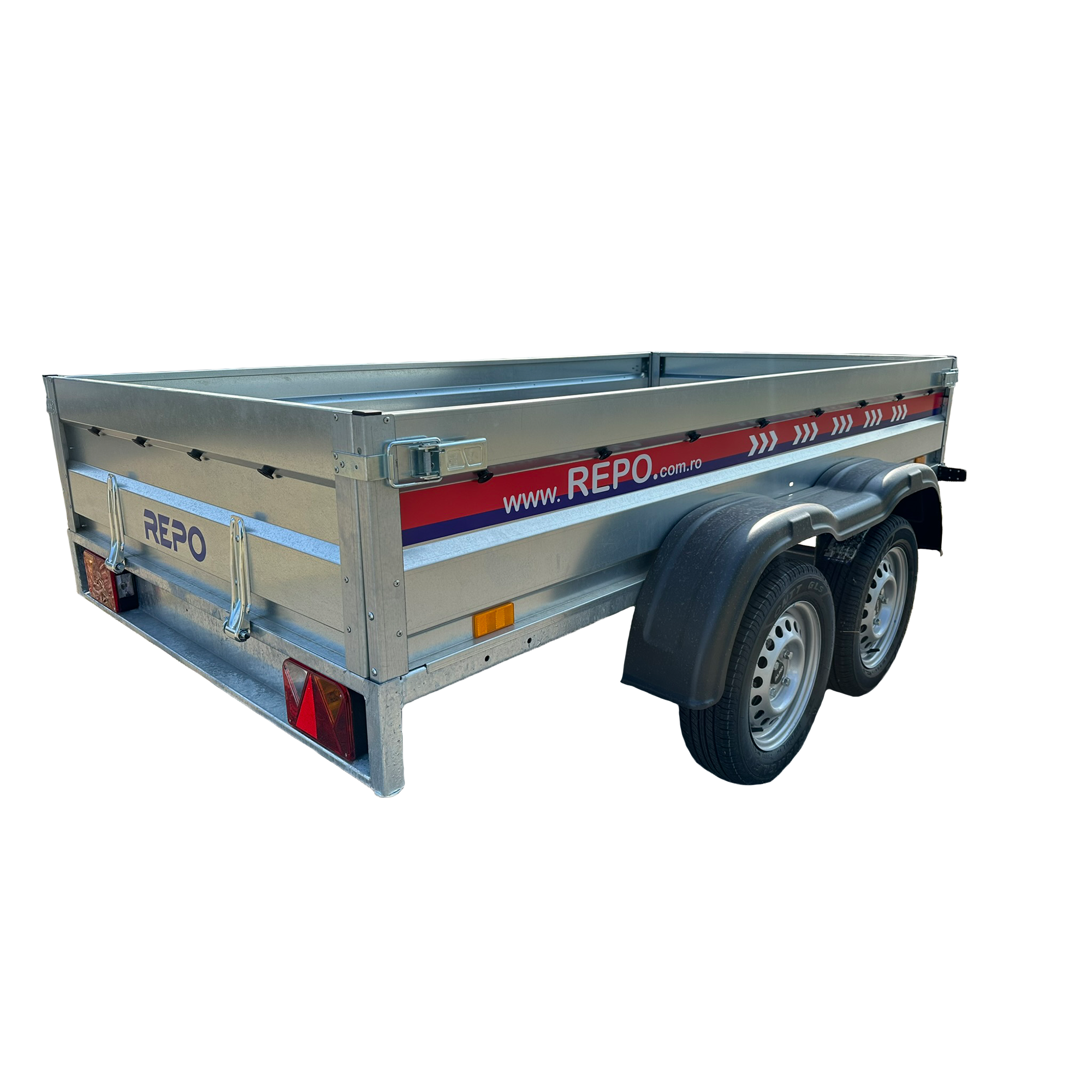 Remorca Auto REPO QRDS 2412 2400 x 1250 x 390 mm dublu-ax 750 kg.