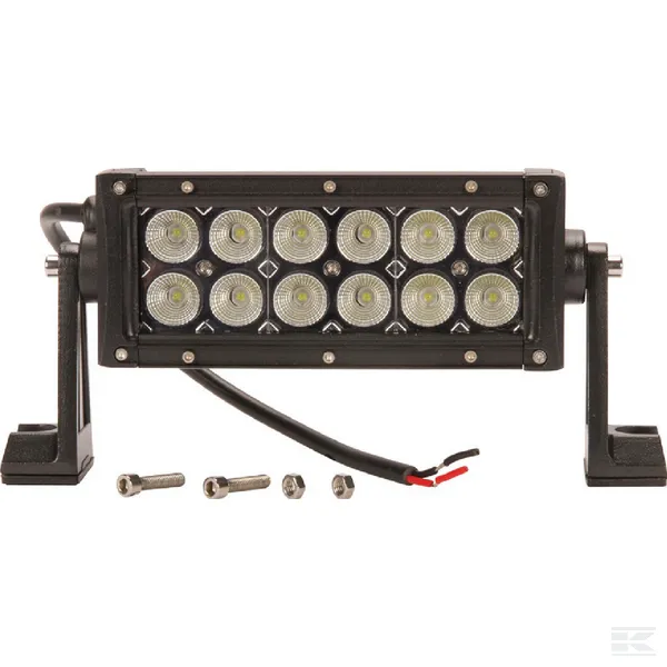 Bara lumini de lucru LED 36W 3060lm dreptunghiulara 12/24V alba 198,6x79,5mm cablu flood 12 LED-uri