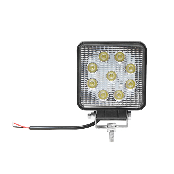 Lampa cu 9 LED-uri 10-60V 27W unghi radiere 60 de grade tip flood 107x107x49mm 6000K IP67