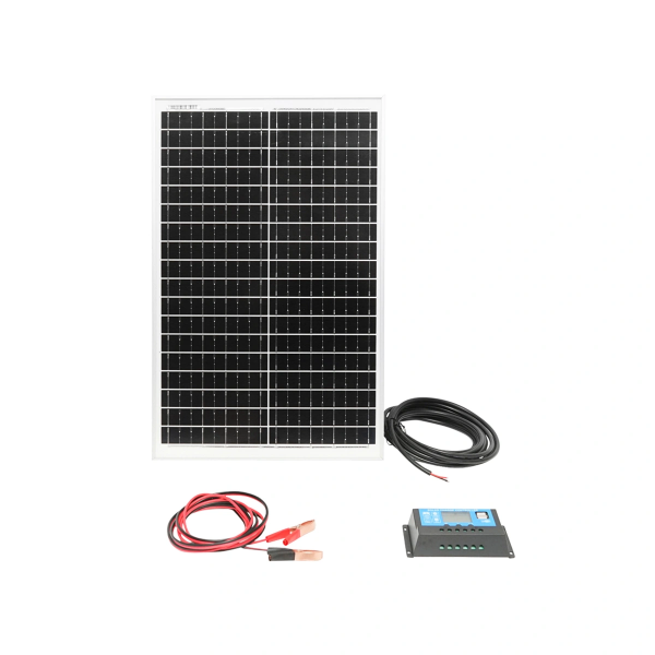 Panou solar 30W/18V cu regulator de incarcare 12/24V 10A