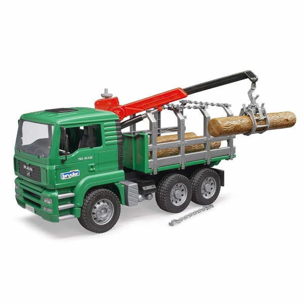 Camion forestier MAN cu macara de incarcare - Bruder 02769