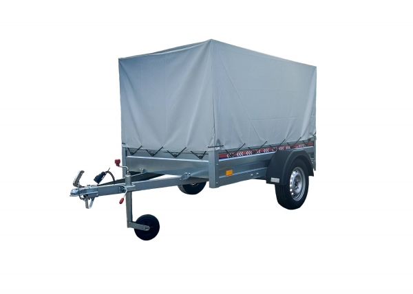 Remorca Auto REPO PED 3016O PLUS 3000 x 1600 x 1200 mm 750 kg, cu cadru si prelata.