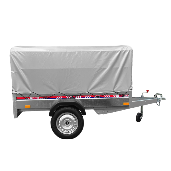 Remorca Auto REPO RDS 2412 PLUS Basculabila 2400 x 1250 x 1200 mm 750 kg, cu cadru si prelata