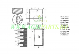 Set motor Massey Ferguson 35 - 830889M91