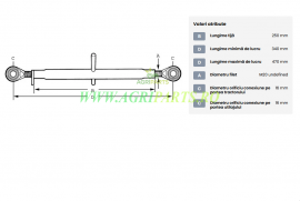 Tirant central standard 250-M20 categoria 0/0