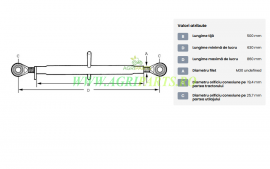 Tirant central standard 500-M30 categoria 1/2