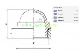 Amortizor cauciuc 35x210mm