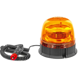 Girofar LED, magnetic, cu mufa EMC, 12/24V 8W, galben