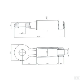 Ochet de remorcare rotativ 50 mm 30 t