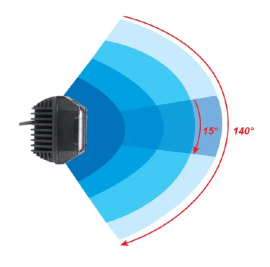 Lampa de lucru LED 30W 2850lm patrata 10/30V 89x97mm