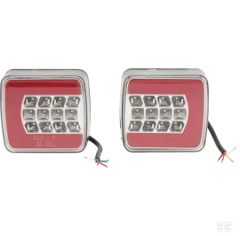 Set lampi spate LED patrata 12-24V 106,4x98,8x106,5 mm