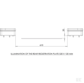 Lampa spate multifunctionala LED patrata 12-24V 121x101x56 mm