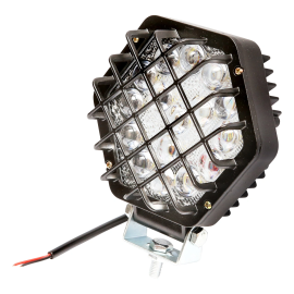 Lampa proiector hexagonal cu lumina alba si grilaj 16 LED-uri 12/24V, 125mm