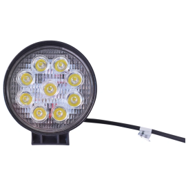 Lampa cu 9 LED-uri 10-60V 27W unghi radiere 30 de grade tip spot 114x114x48mm 6000K IP67