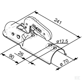 Cuplaj cu bila remorcare AK7/C PLUS, sarcina max. 750 Kg, ax 70 mm