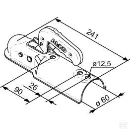 Cuplaj cu bila remorcare AK7/B PLUS, sarcina max. 750 Kg, ax 60 mm 