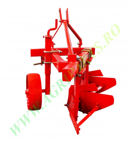 Plug agricol 2 trupite pentru tractor 15-25 CP, latime 400 mm, adancime 200-250 mm, 64 Kg.