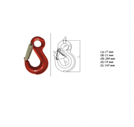 Carlig cu ochi si siguranta, sarcina maxima 3150 Kg