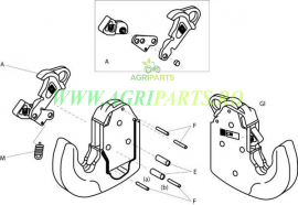 Set reparatie carlig tiranti categoria 2 Agco/MF/ Claas