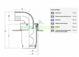 Supapa supraplin 60mm Battioni Pagani, debit aer 3000-5000 l/m, pentru vidanja