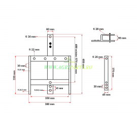 Suport tractiune spate ridicator hidraulic U445