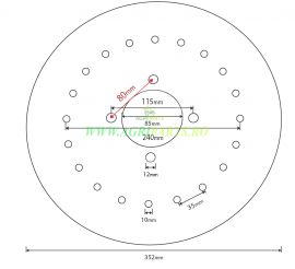 Disc soare grebla 1.4m tip Turcia