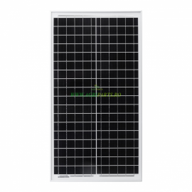 Panou solar monocristalin cu puterea de 30 W, cu regulator de incarcare solar PWM 10 A.