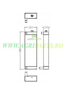 Radiator JCB JS200, JS210, JS220, JS220LC