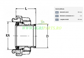 Cupla tip Storz 52 cu stut 52mm clichet 66mm