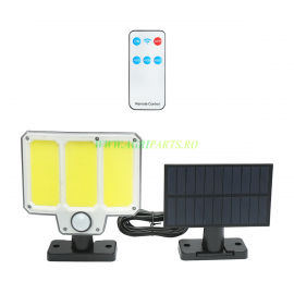 Lampa LED cu panou solar telecomanda si baterie 1500mAh, IP65