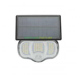 Lampa solara LED cu panou 0.8W de perete, baterie 3.7V, 1200mAh si senzor de miscare