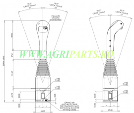 Maneta (Joystick) cu buton pentru incarcator frontal - IMCL60191B