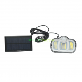 Lampa solara LED cu panou 0.8W de perete, baterie 3.7V, 1200mAh si senzor de miscare