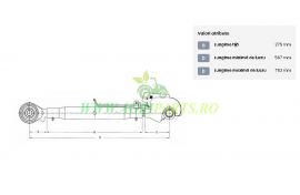 Tirant central cu carlig/fus 275, M36 cat.3/3 pentru John Deere - AL176465