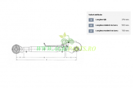 Tirant central cu carlig/fus 275, M36 cat.3/3 pentru John Deere - AL159867; AL176469