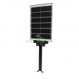 Lampa solara LED 300W iluminat stradal 6500K cu panou solar, telecomanda, senzor miscare si prindere pe stalp