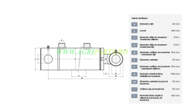 Cilindru hidraulic serie D-ST 30.4x80x45x496mm