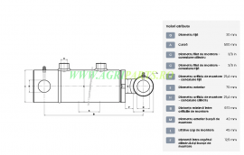 Cilindru hidraulic seria D-ST 25.4x70x673mm