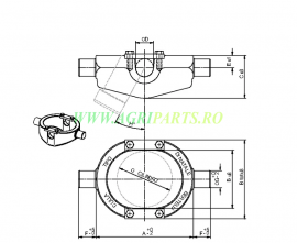 Inel fixare cilindru hidraulic D3 124mm