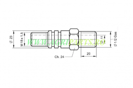 Conector filetat 1/2