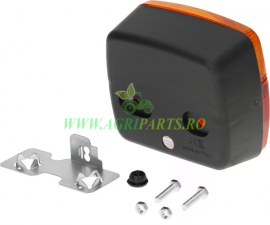 Lampa spate patrata 12/24V rosu/galben,prindere cu surub, 105x100x52mm
