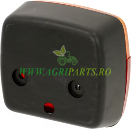 Lampa spate stanga patrata 12-24V rosu/galben, prindere cu surub, 105x100x52mm