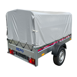 Remorca Auto REPO RDS 2412 PLUS Basculabila 2400 x 1250 x 1200 mm 750 kg, cu cadru si prelata