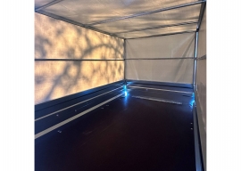 Remorca Auto REPO PED 3016O PLUS 3000 x 1600 x 1200 mm 750 kg, cu cadru si prelata.